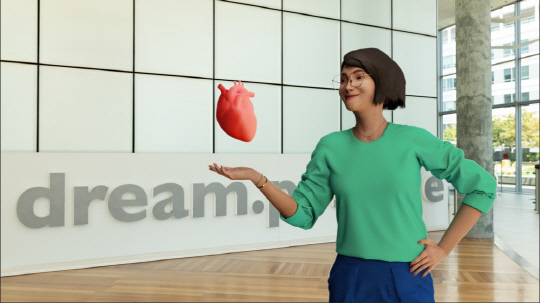 다쏘시스템이 버추얼 트윈을 활용한 헬스케어 혁신활동을 알리기 위해 선보인 아바타 '엠마 트윈(Emma Twin)'. 다쏘시스템 제공